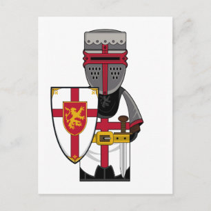Medieval Knight in Helmet Briefkaart