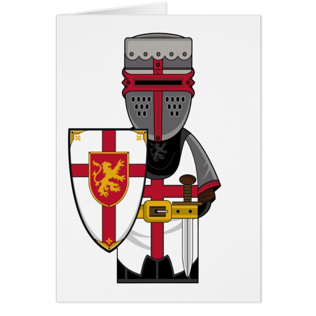 Medieval Knight in Helmet Card (Voorkant)