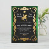 Medieval Knight Jousting Bridal Shower Kaart (Staand voorkant)