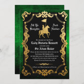 Medieval Knight Jousting Weddenschap Kaart (Voorkant / Achterkant)