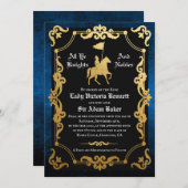 Medieval Knight Jousting Weddenschap Kaart (Voorkant / Achterkant)