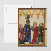 Medieval Knight met gans op zijn hoofd Briefkaart (Voorkant / Achterkant)