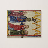 Medieval Knight met gans op zijn hoofd Legpuzzel (Horizontaal)