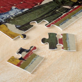 Medieval Knight met gans op zijn hoofd Legpuzzel (Zijkant)