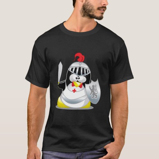 Medieval Knight Penguin T-shirt (Voorkant)