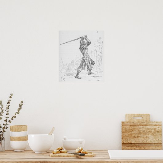 Medieval Knight Poster (Keuken)
