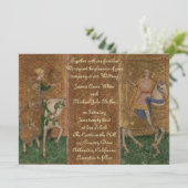 Medieval Knight Renaissance Fantasy Wedding Kaart (Staand voorkant)