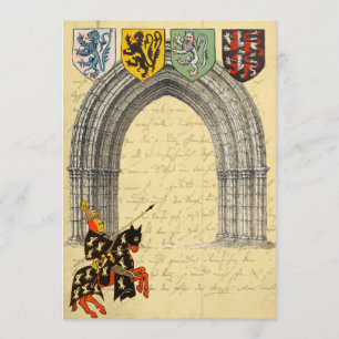 Medieval Knight Save the Date Cards