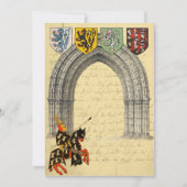 Medieval Knight Save the Date Cards (Voorkant)