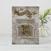 Medieval Knight Save the Date Cards (Staand voorkant)