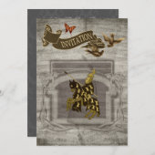 Medieval Knight Save the Date Cards (Voorkant / Achterkant)