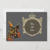 Medieval Knight Save the Date Cards (Voorkant)