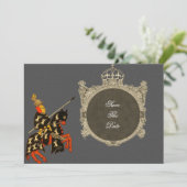 Medieval Knight Save the Date Cards (Staand voorkant)