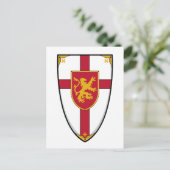 Medieval Knight Shield Briefkaart (Staand voorkant)