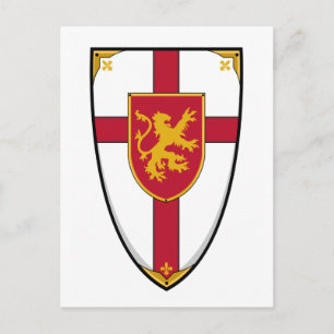 Medieval Knight Shield Briefkaart