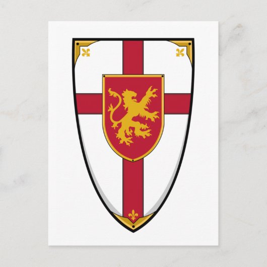 Medieval Knight Shield Briefkaart (Voorkant)