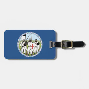 Medieval Knight Templar Bagagelabel