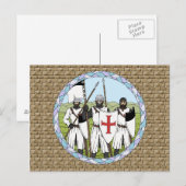 Medieval Knight Templar Briefkaart (Voorkant / Achterkant)