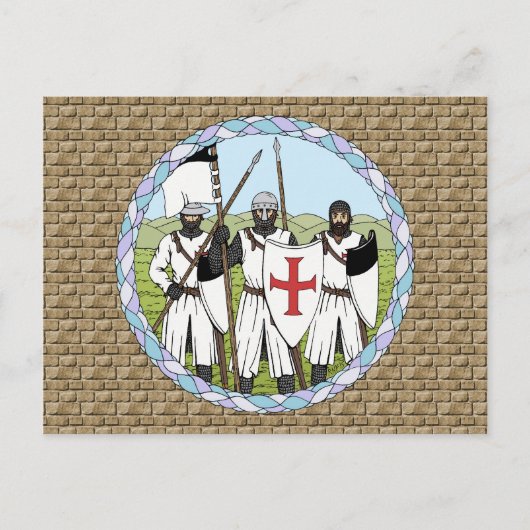 Medieval Knight Templar Briefkaart (Voorkant)