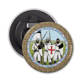Medieval Knight Templar Button Flesopener
