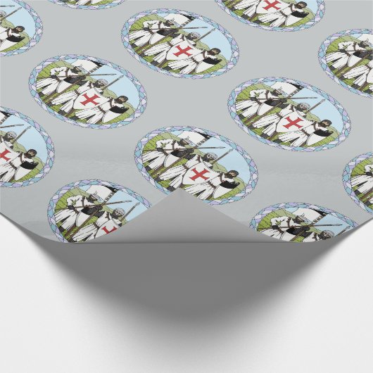 Medieval Knight Templar Cadeaupapier (Hoek)