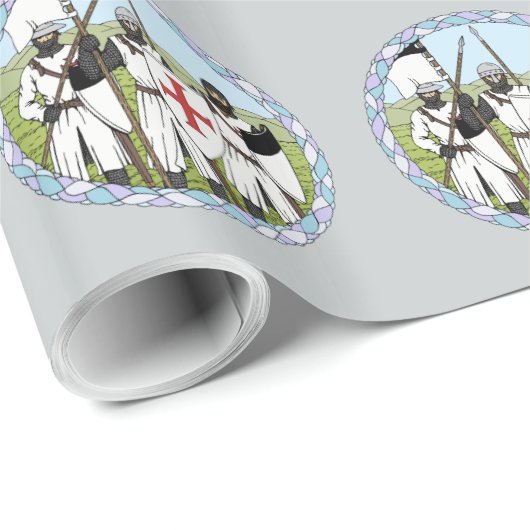 Medieval Knight Templar Cadeaupapier (Rol Hoek)