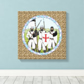 Medieval Knight Templar Canvas Afdruk (Insitu (Houten vloer))