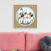 Medieval Knight Templar Canvas Afdruk (Insitu (Woonkamer))