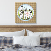 Medieval Knight Templar Canvas Afdruk (Insitu (Slaapkamer))