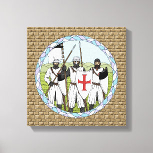 Medieval Knight Templar Canvas Afdruk