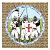 Medieval Knight Templar Foto Afdruk (Voorkant)