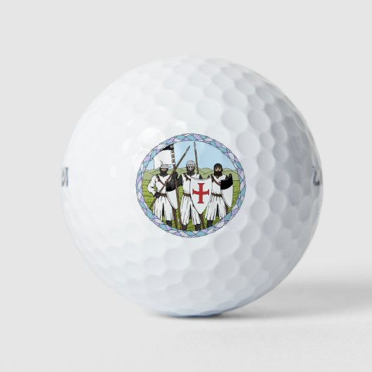 Medieval Knight Templar Golfballen (Voorkant)