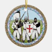 Medieval Knight Templar Keramisch Ornament (Voorkant)