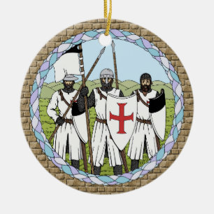 Medieval Knight Templar Keramisch Ornament