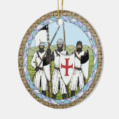 Medieval Knight Templar Keramisch Ornament (Links)