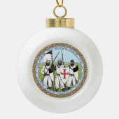 Medieval Knight Templar Keramische Bal Ornament (Voorkant)