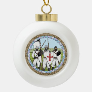 Medieval Knight Templar Keramische Bal Ornament