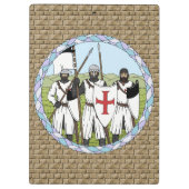 Medieval Knight Templar Klembord (Achterkant)