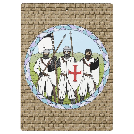 Medieval Knight Templar Klembord (Achterkant)