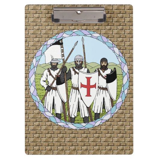 Medieval Knight Templar Klembord (Voorkant)