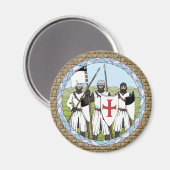 Medieval Knight Templar Magneet (Voorkant / Achterkant)