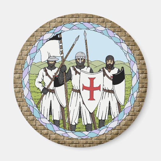Medieval Knight Templar Magneet (Voorkant)