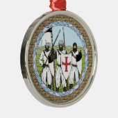 Medieval Knight Templar Metalen Ornament (Rechts)