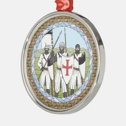 Medieval Knight Templar Metalen Ornament (Links)