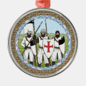 Medieval Knight Templar Metalen Ornament (Voorkant)