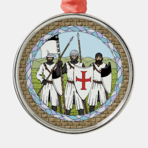 Medieval Knight Templar Metalen Ornament