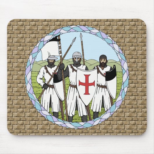 Medieval Knight Templar Muismat (Voorkant)