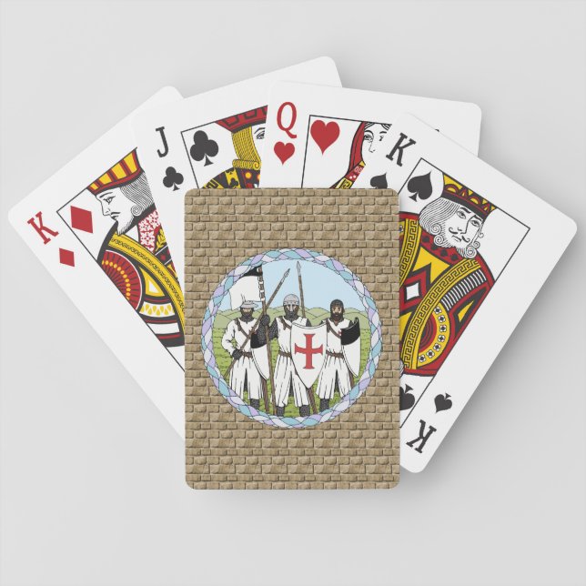 Medieval Knight Templar Pokerkaarten (Achterkant)