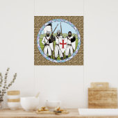 Medieval Knight Templar Poster (Keuken)