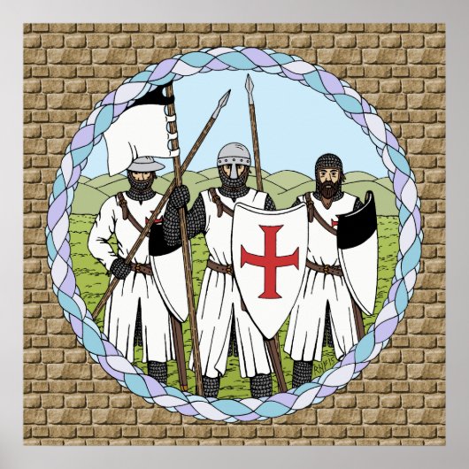 Medieval Knight Templar Poster (Voorkant)